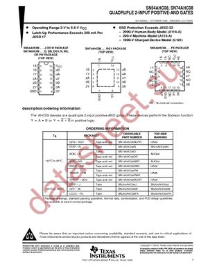 SN74AHC08D datasheet  